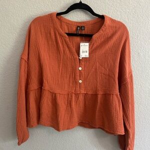 Women’s Brand New With Tags Orange Shirt